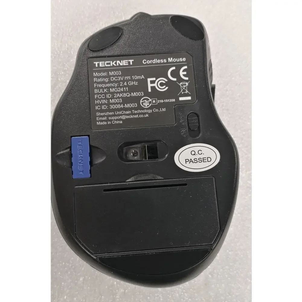 Tecknet M003 Wireless Mouse. Ergonomic. Red. Adjustable DPI. USB Dongle